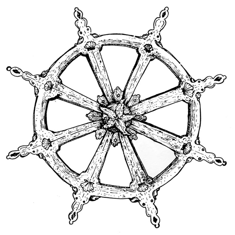 #2467 - Ship Wheel - Ocean